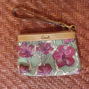 Floral Coach Wristlet
